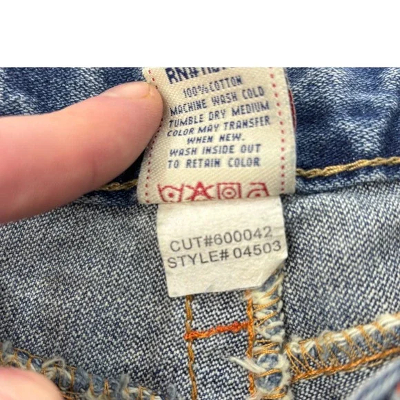 True Religion Vintage 2004 Twisted Destroyed Flare size 27 NWT ( RARE ) - Picture 10 of 13